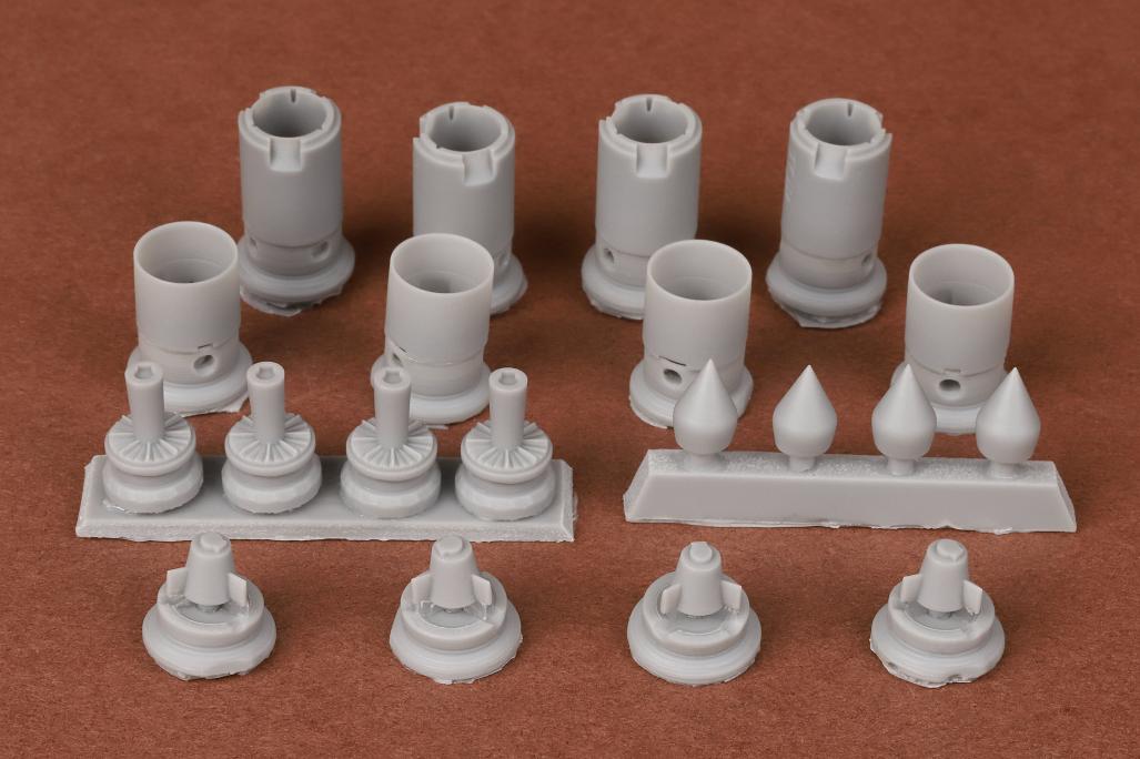 Additions (3D resin printing) 1/72 Convair B-58 Hustler seamless engine intakes (designed to be used with Italeri kits)