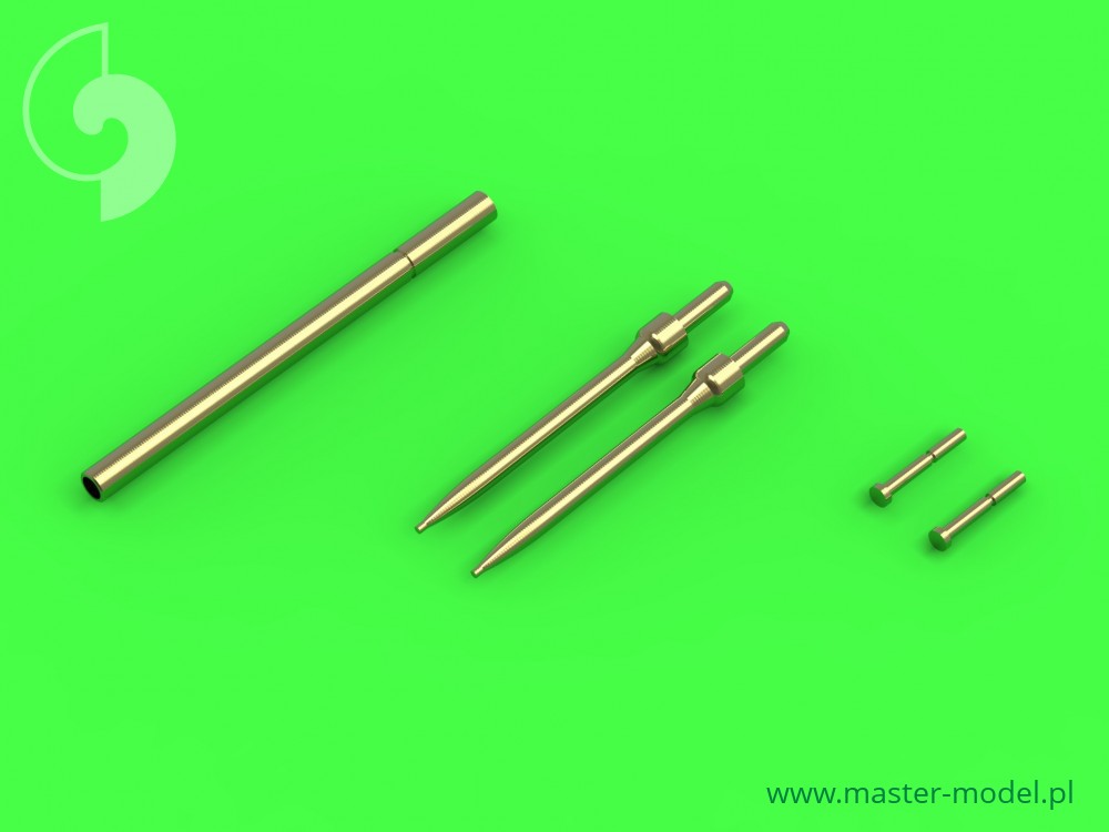Aircraft detailing sets (brass) 1/72 PZL TS-11 'Iskra'- Pitot Tubes and 23mm gun barrel (designed to be used with Arma Hobby kits) 