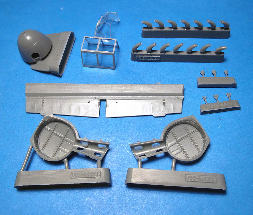Additions (3D resin printing) 1/48 Conversion set to turn Bf109F-4 into Bf109G-2 (for Zvezda) (Vector) 