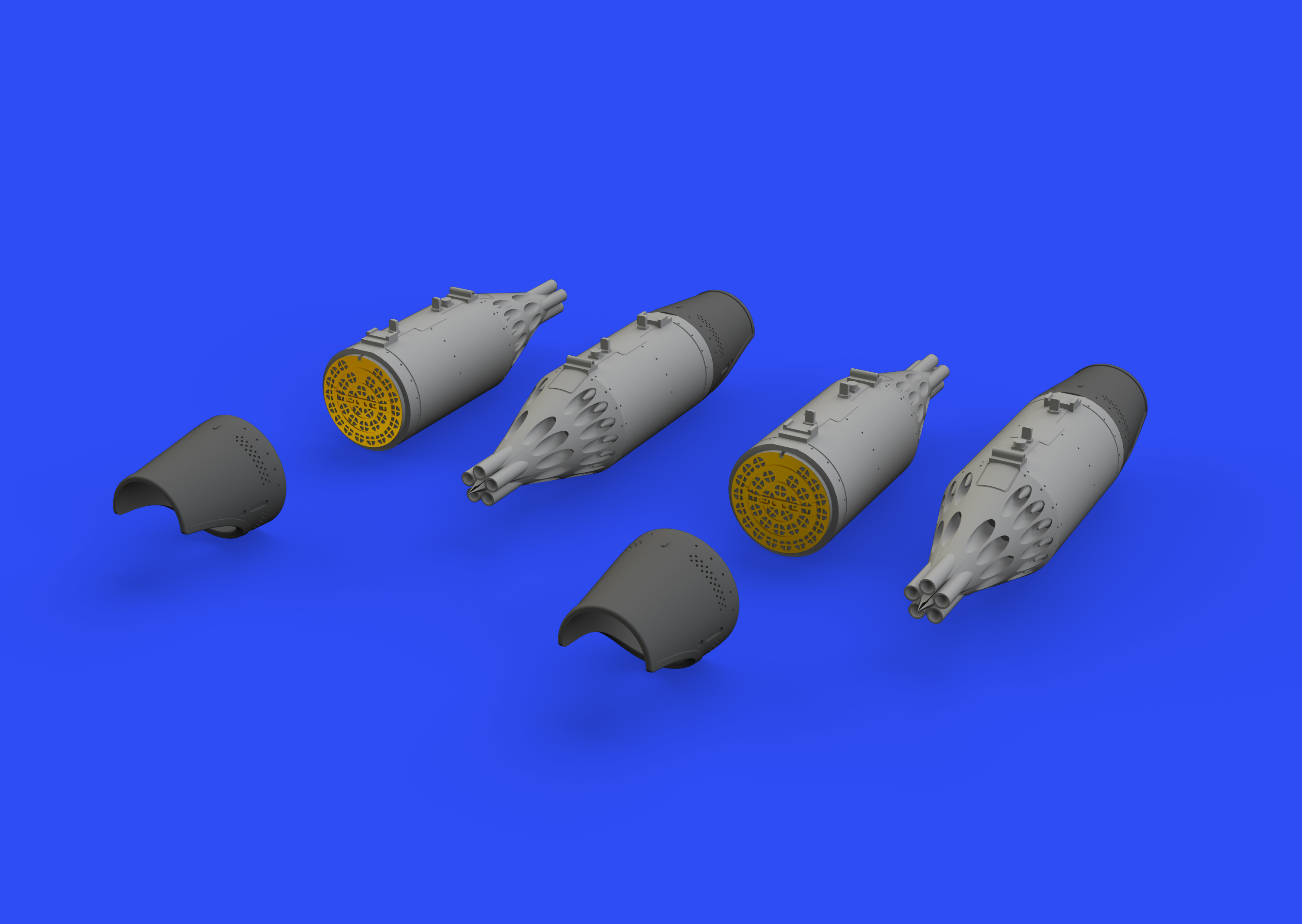 Additions (3D resin printing) 1/48 UB-32A-24 rocket launcher