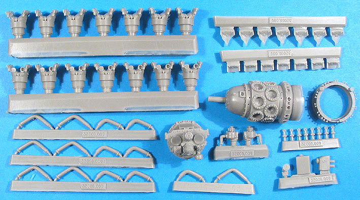 Additions (3D resin printing) 1/32 P&W R-1830 Engine (Vector)