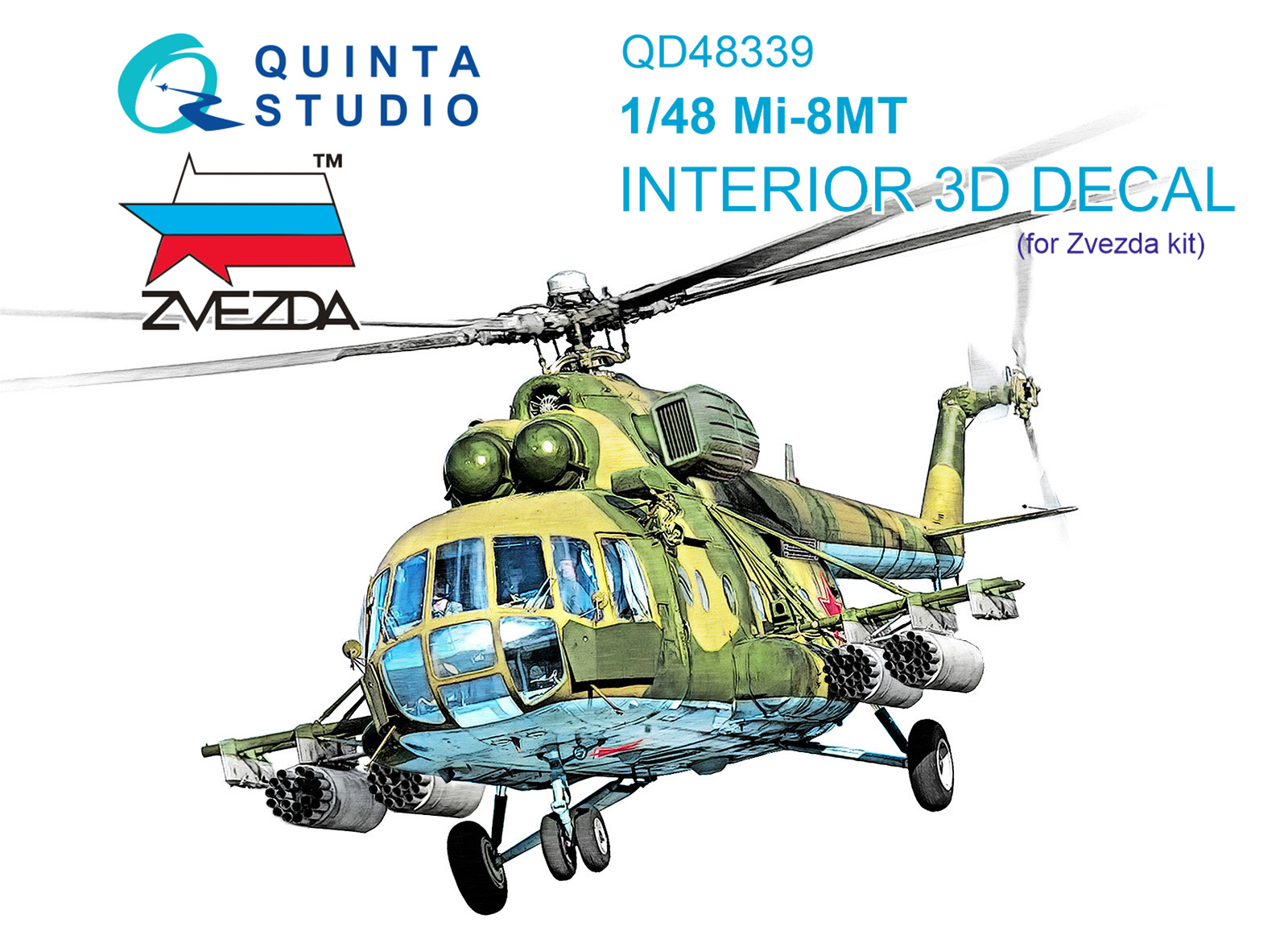 Mi-8MT 3D-Printed & coloured Interior on decal paper (Zvezda)