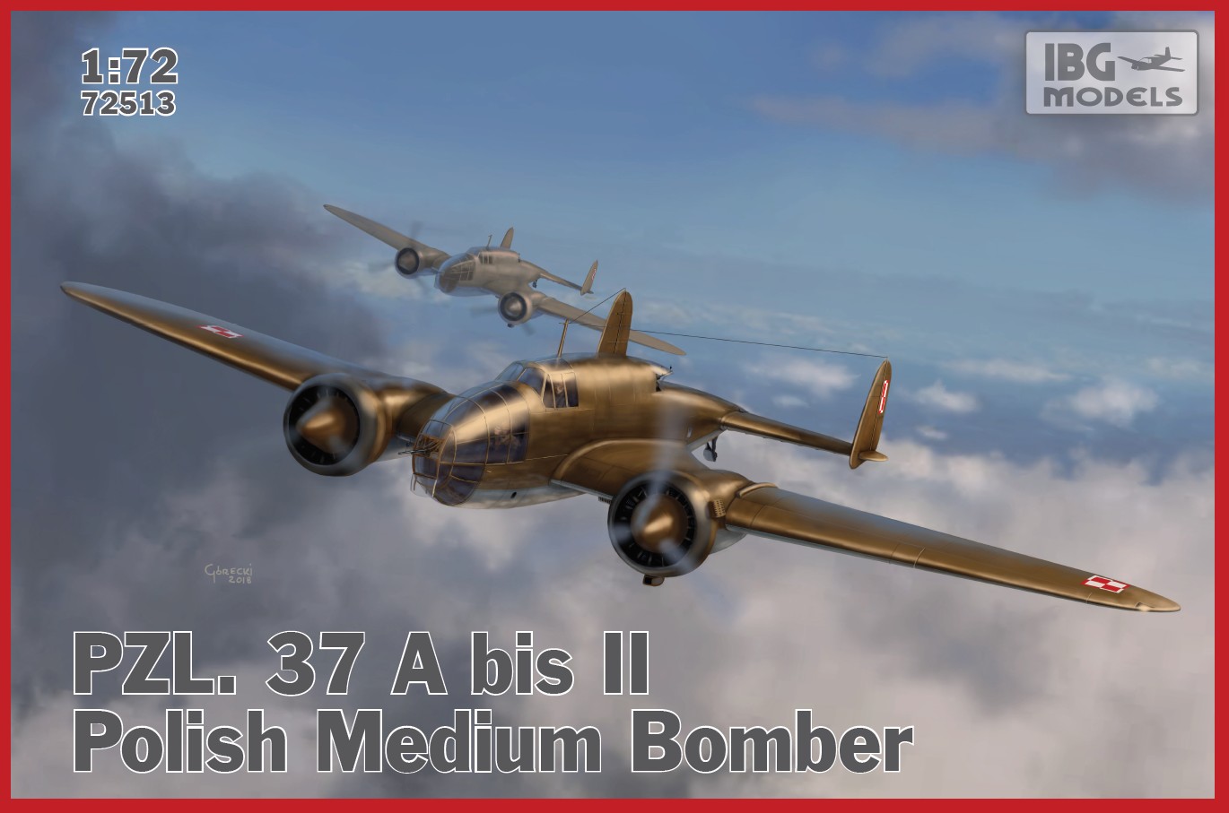 Model kit 1/72 PZL P.37A bis 2 Los Polish Bomber Plane (IBG Models)