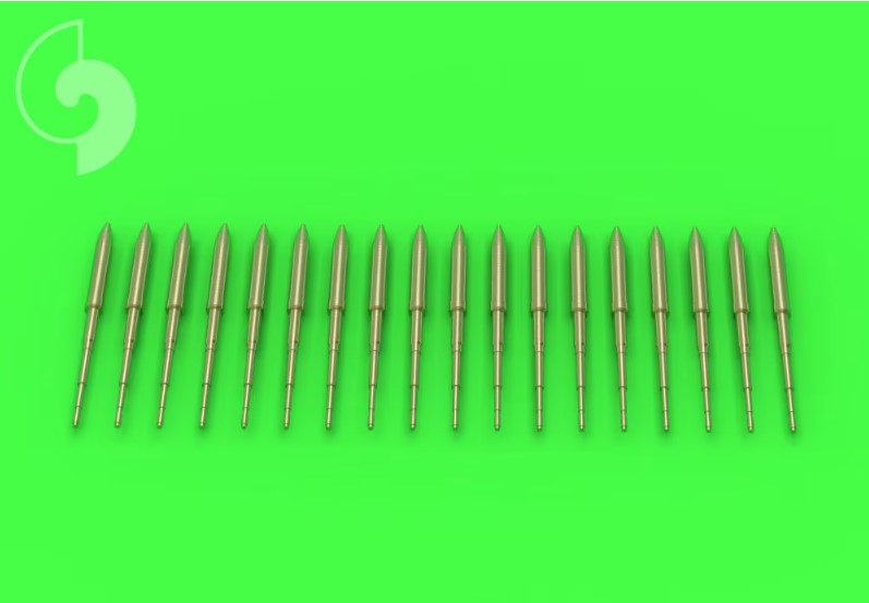 Aircraft guns (brass) 1/48 Static dischargers for F-16 (16pcs+2spare)