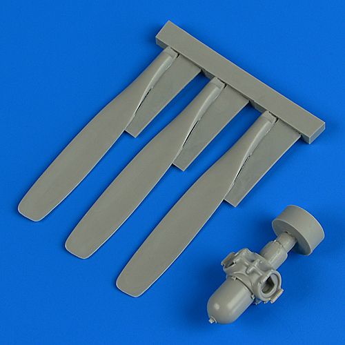 Additions (3D resin printing) 1/32 North-American T-28B Trojan propeller "A" (designed to be used with Kitty Hawk Model kits))