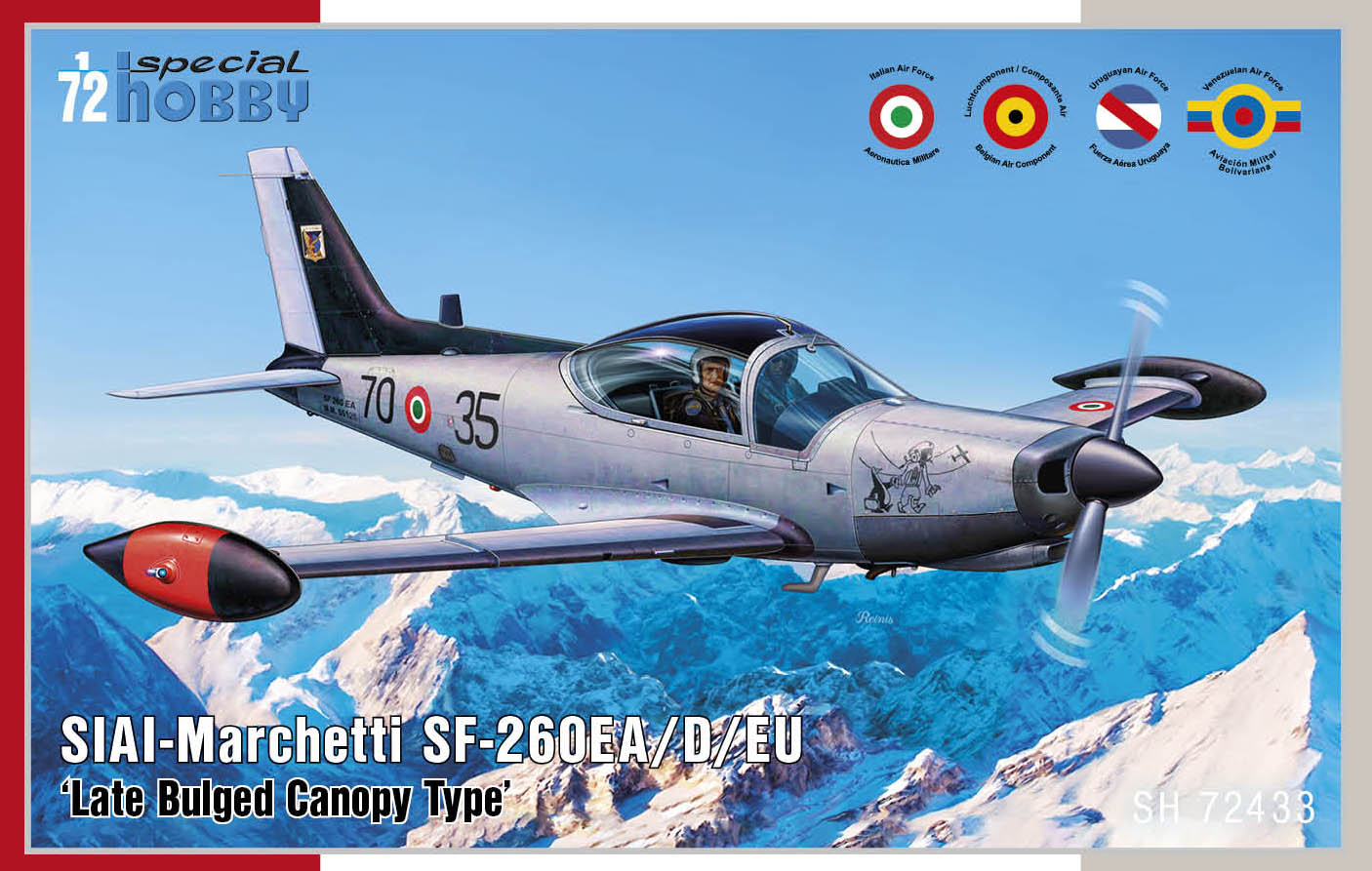 Model kit 1/72 SIAI-M. SF-260EA/D/EU 'Late Bulged Canopy' (Special Hobby)