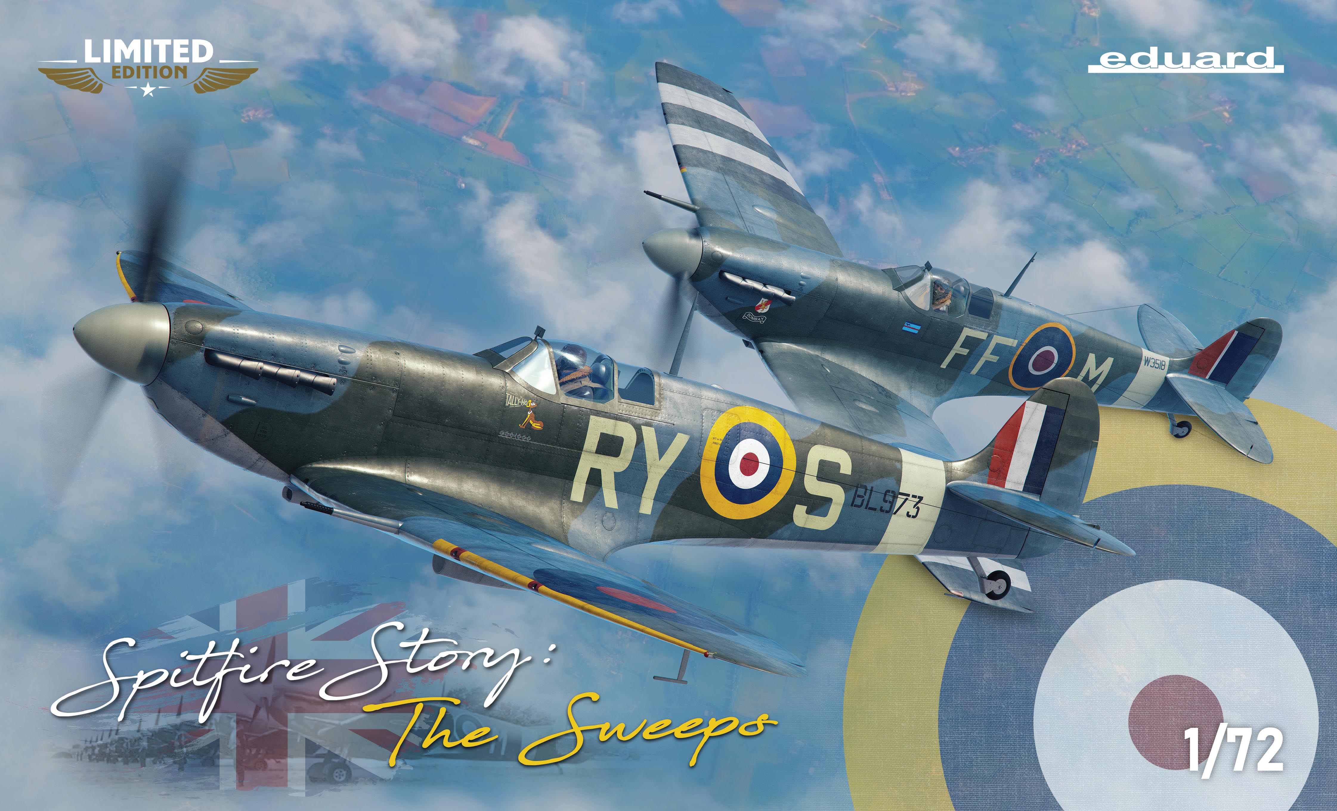 Model kit 1/72 Supermarine Spitfire STORY: The Sweeps DUAL COMBO (Eduard kits)