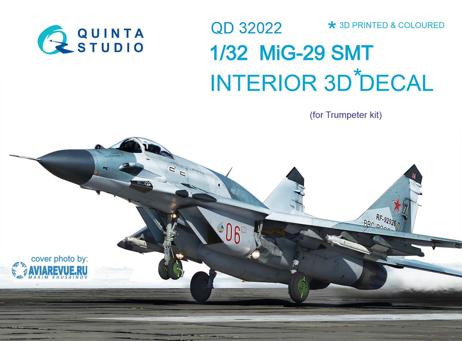 MiG-29SMT 3D-Printed & coloured Interior on decal paper (for Trumpeter  kit)