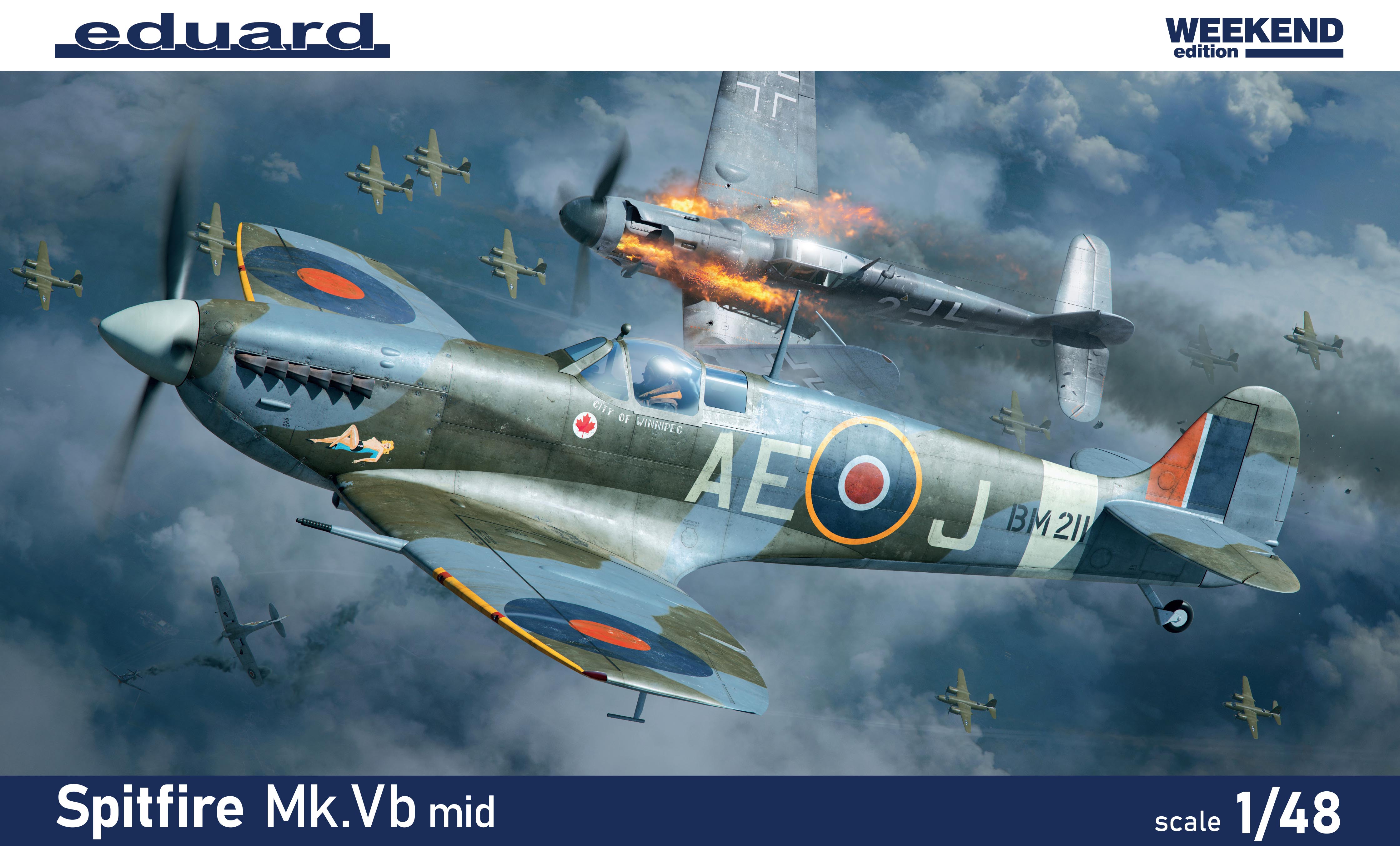Model kit 1/48 Supermarine Spitfire Mk.Vb mid Weekend edition (Eduard kits)