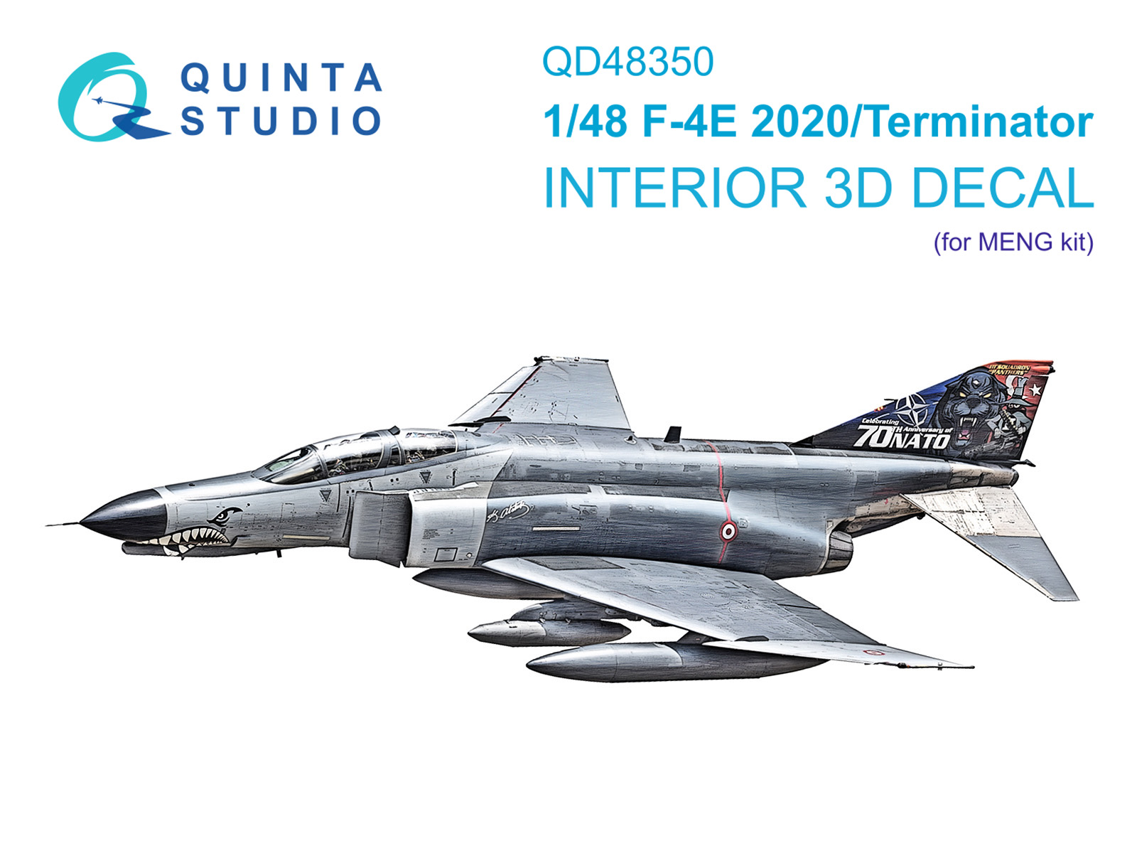 F-4E 2020 Terminator 3D-Printed & coloured Interior on decal paper (MENG)