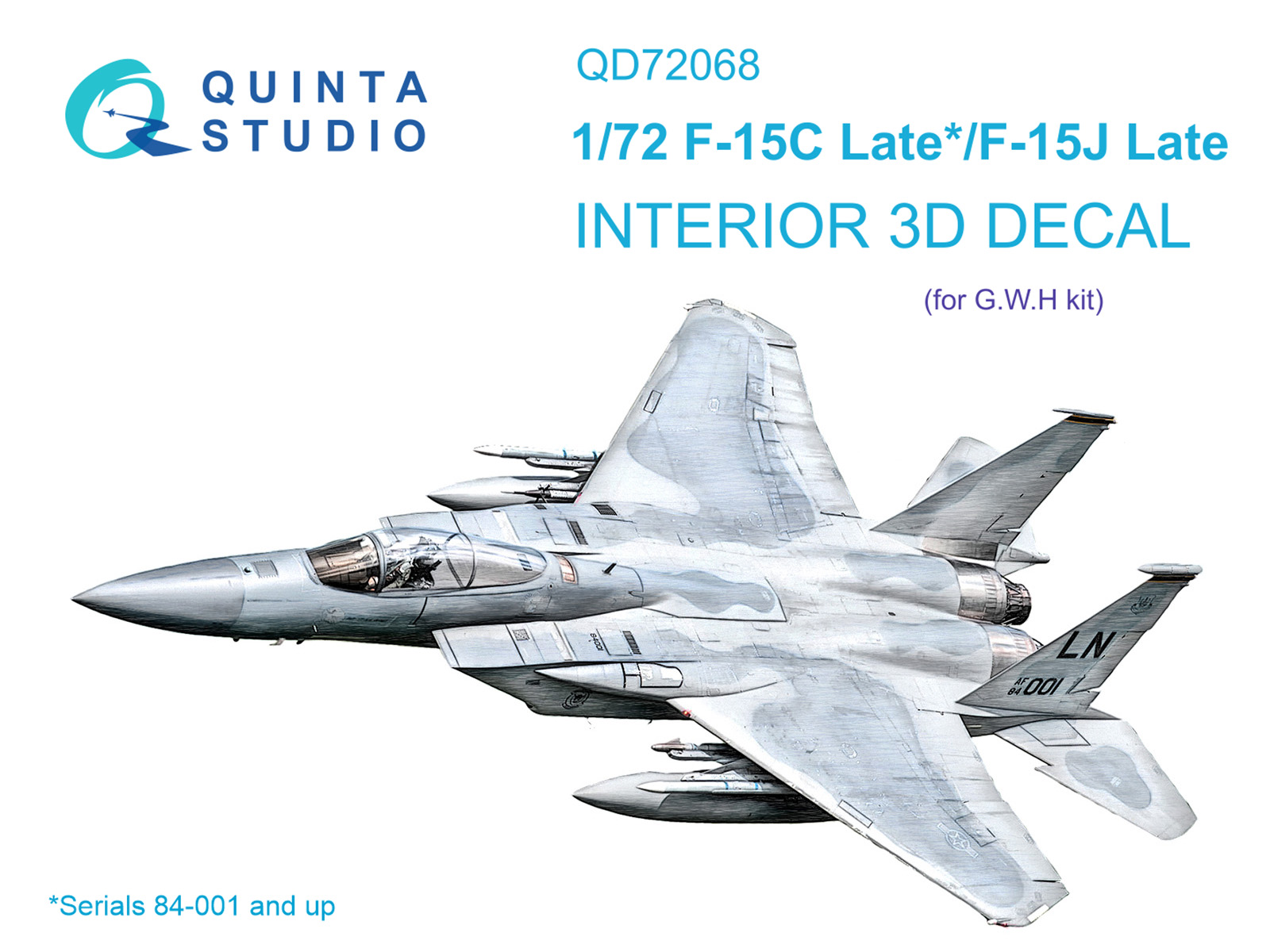 F-15C Late/F-15J Late 3D-Printed & coloured Interior on decal paper (GWH)