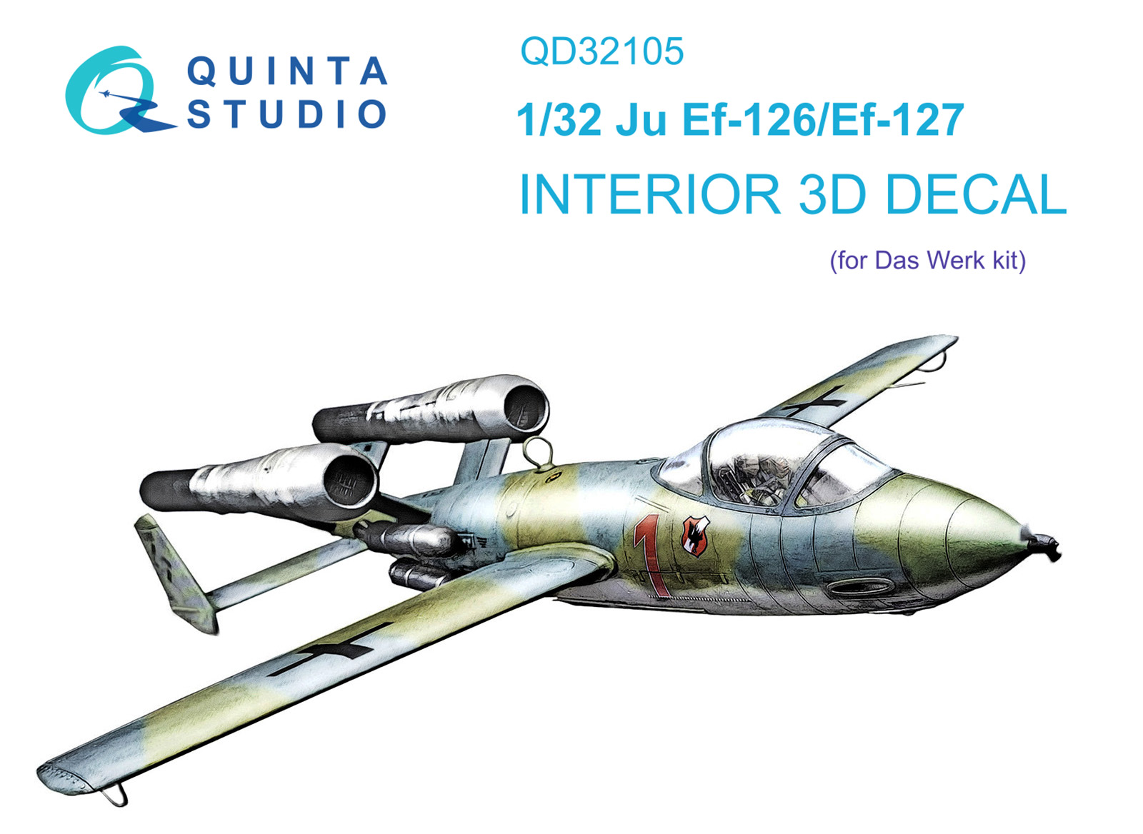 Ju EF 126/EF 127 3D-Printed & coloured Interior on decal paper (Das Werk)