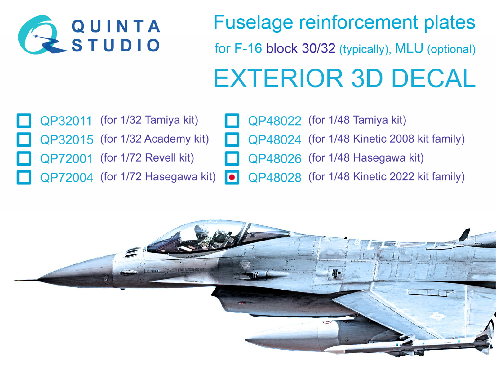 F-16 block 30/32 reinforcement plates (Kinetic 2022 tool)