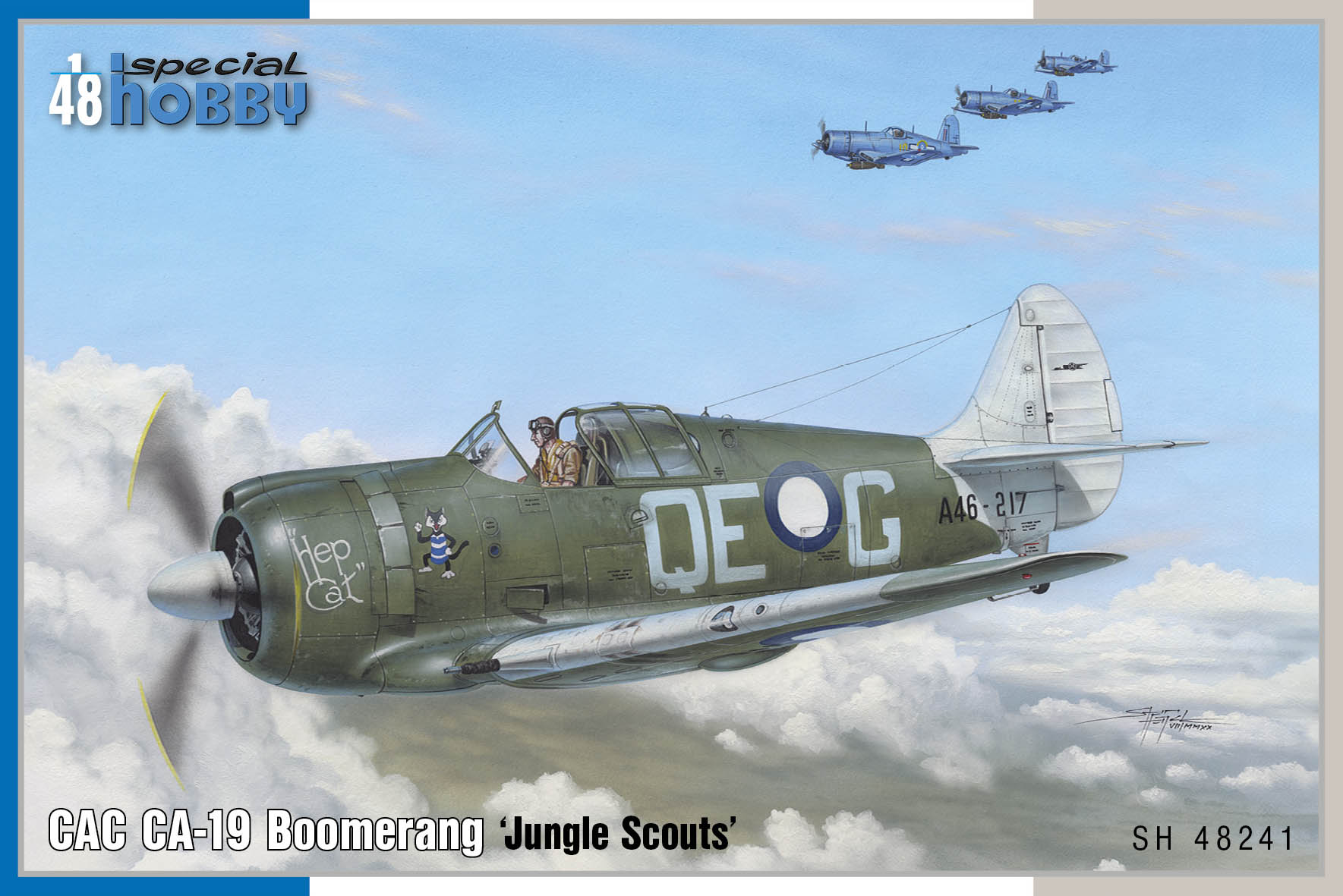 Model kit 1/48 CAC CA-19 Boomerang 'Jungle Scouts' (3x camo) (Special Hobby)