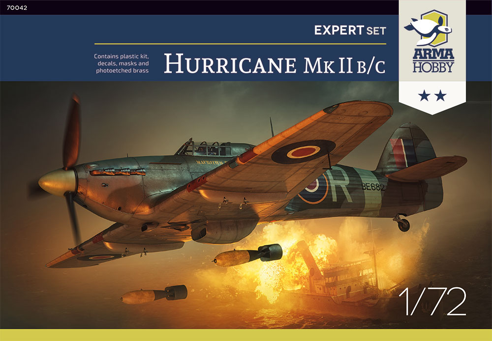Model kit 1/72 Hawker Hurricane Mk.IIb/c Expert Set   (Arma Hobby)