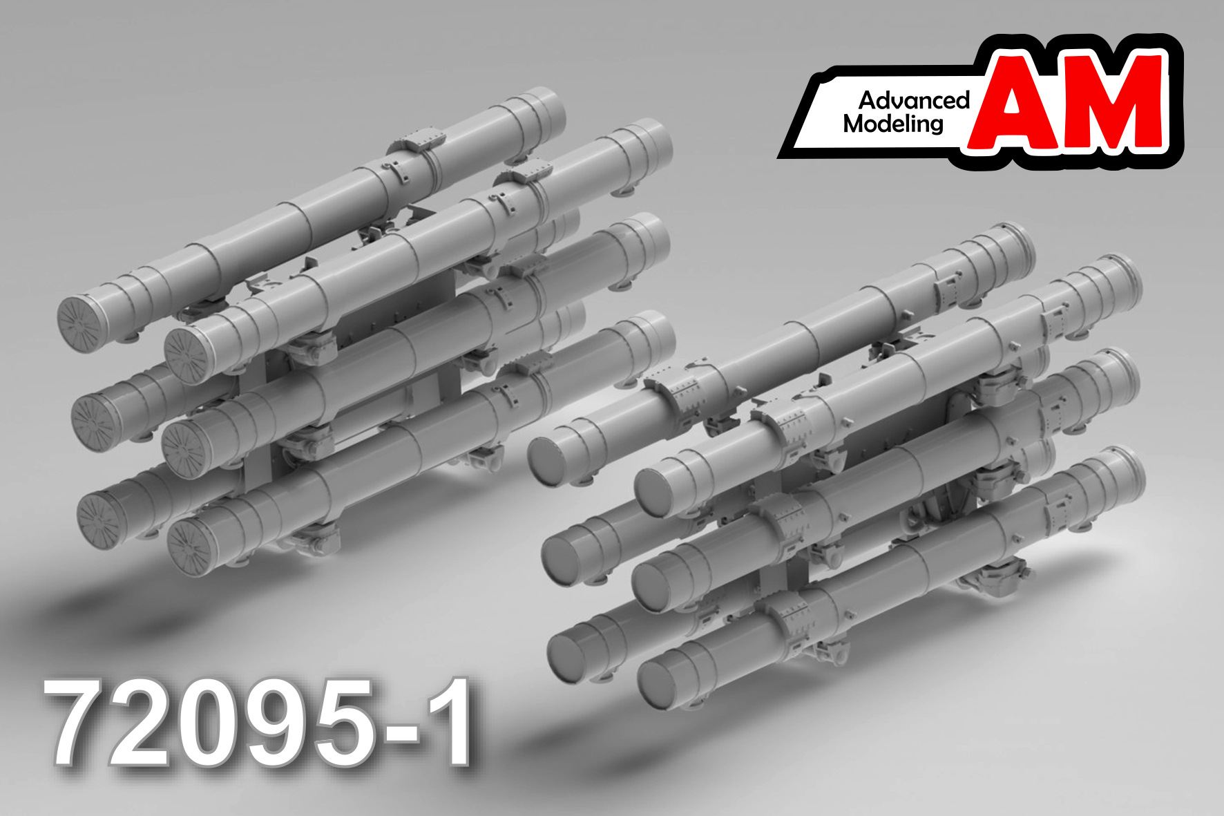 Additions (3D resin printing) 1/72 9M120 "Ataka" ATGMs with APU-6 launcher (Advanced Modeling) 