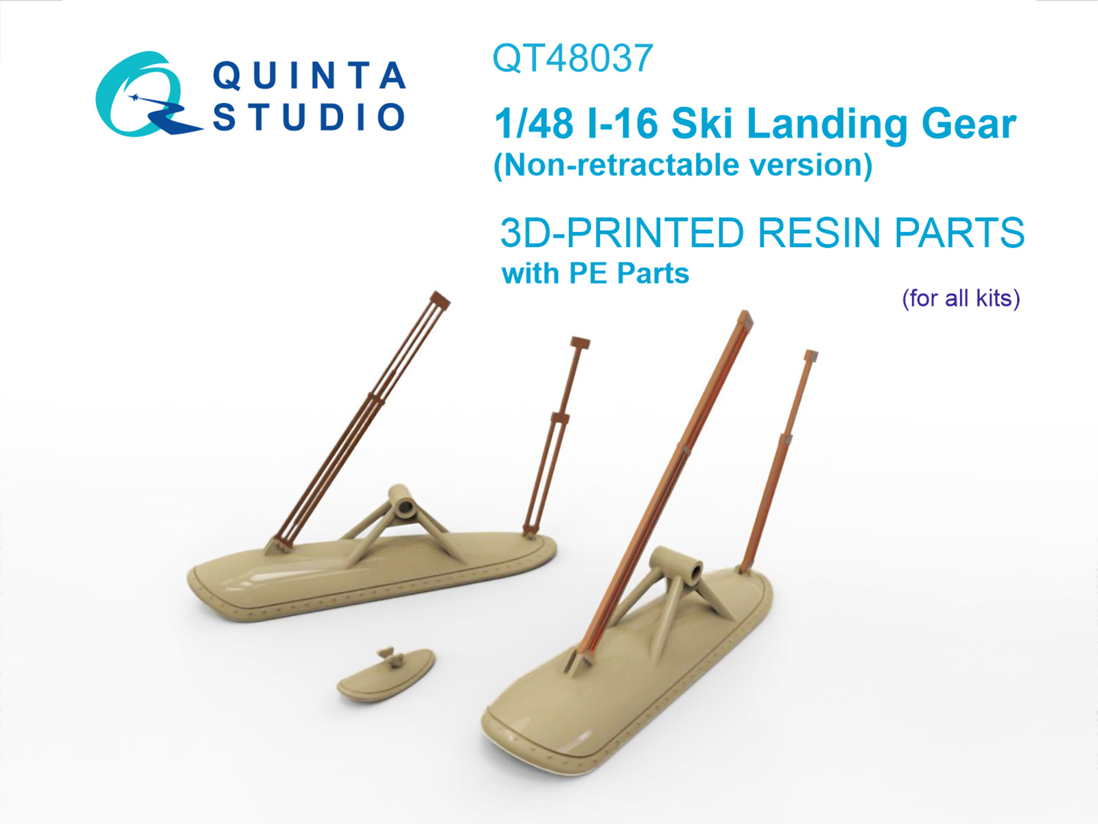 I-16 Ski landing gear (Non-retractable version) (Zvezda)