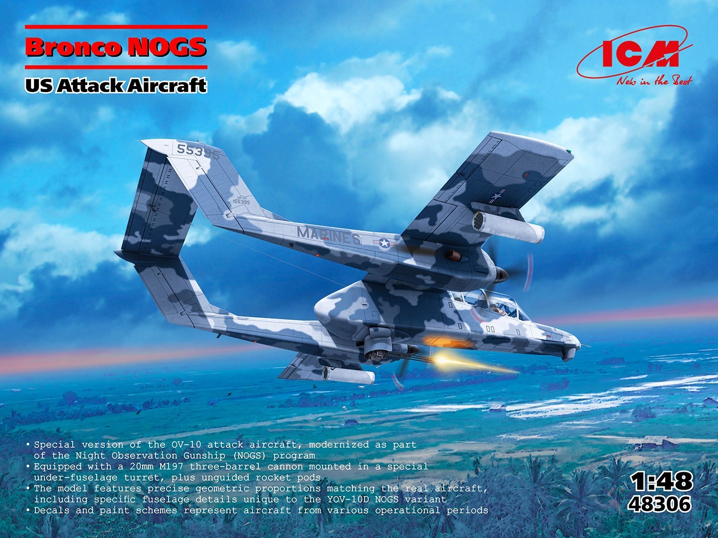 Model kit 1/48 North-American/Rockwell OV-10 Bronco NOGS (ICM)