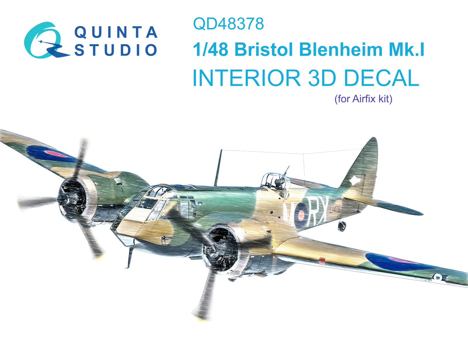 Bristol Blenheim Mk.I 3D-Printed & coloured Interior on decal paper (Airfix)