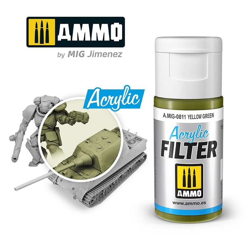 ACRYLIC FILTER Yellow Green (15mL) (Ammo Mig)