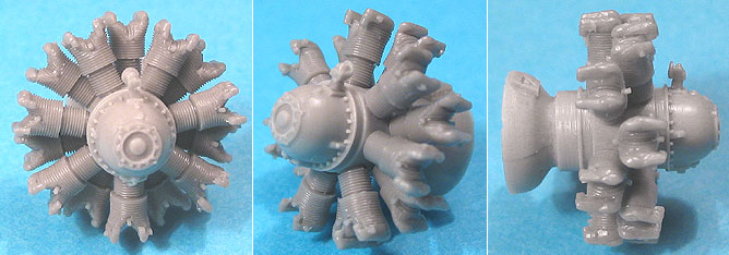 Additions (3D resin printing) 1/72 P&W R-1830 Engine (Vector)