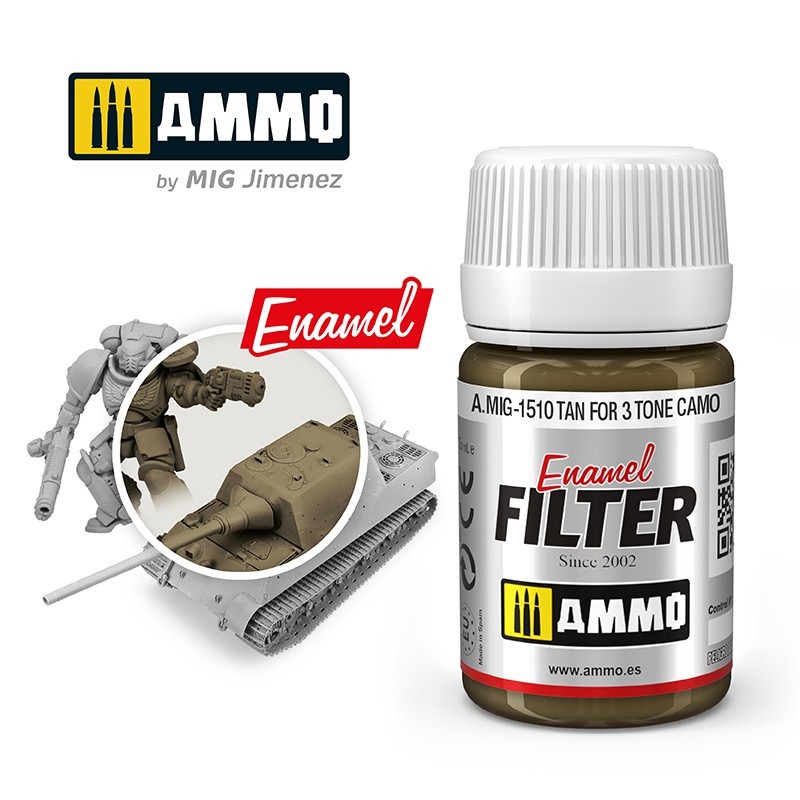 FILTER Tan for 3 Tone Camo (35mL) (Ammo Mig)