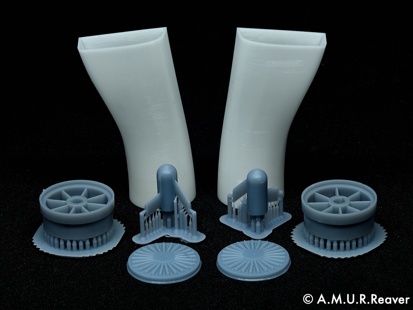 Additions (3D resin printing) 1/48 Air intake channels for Zoukei-Mura or MENG 1/48 scale F-4C/D/E/EJ/G Phantom II Air Force models (A.M.U.R.Reaver) 