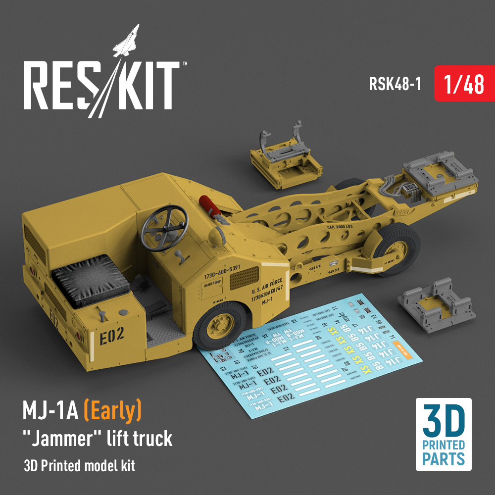 Additions (3D resin printing) 1/48 MJ-1A (Early) "Jammer" lift truck (3D-Printed model kit) (ResKit)