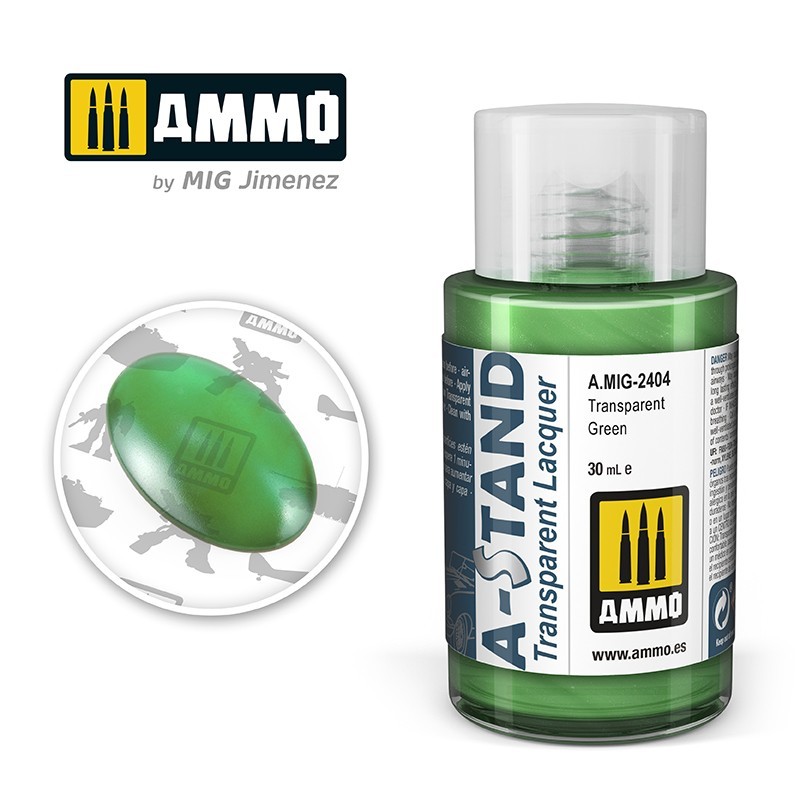 A-STAND Transparent Green (Ammo Mig) (30ml) 