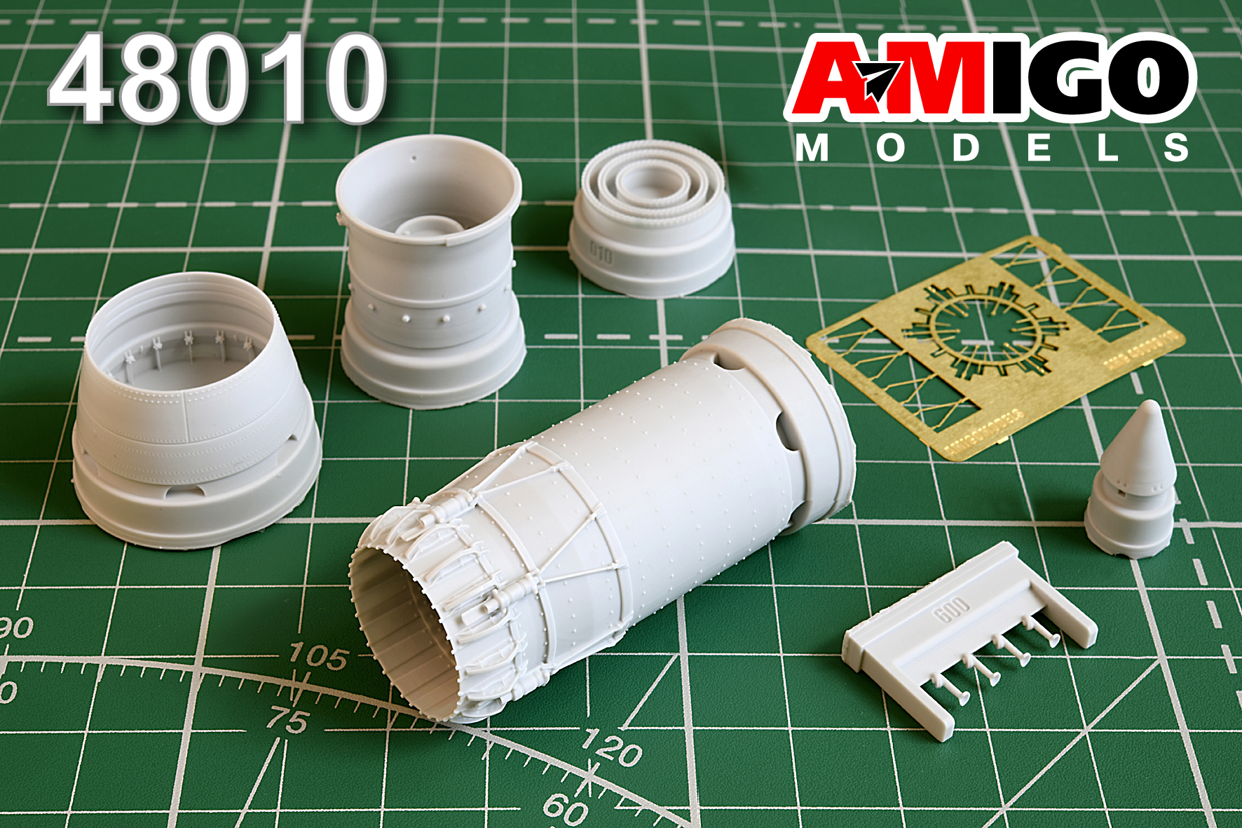 Additions (3D resin printing) 1/48 R-29B-300 engine nozzle MiG-23BN /BM, MiG-27, MiG-27K/ M (Amigo Models)