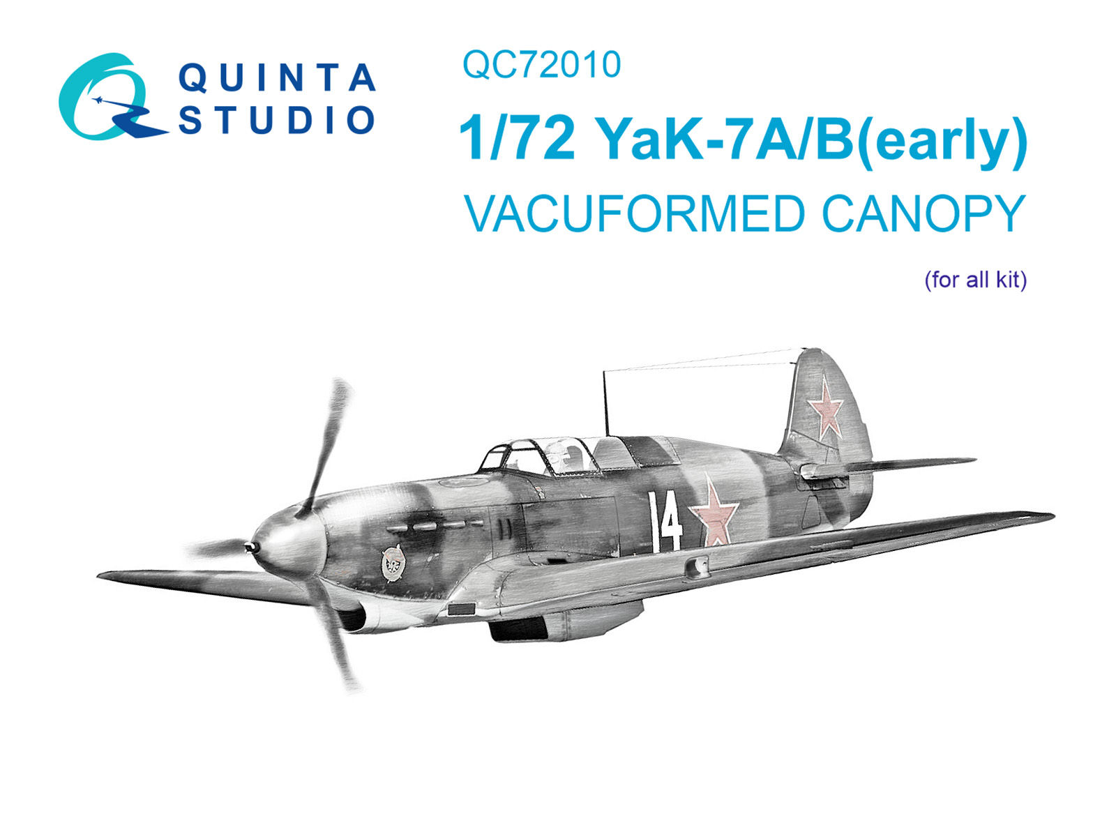 Yak-7A/Yak-7B early  vacuumed clear canopy (all kits)