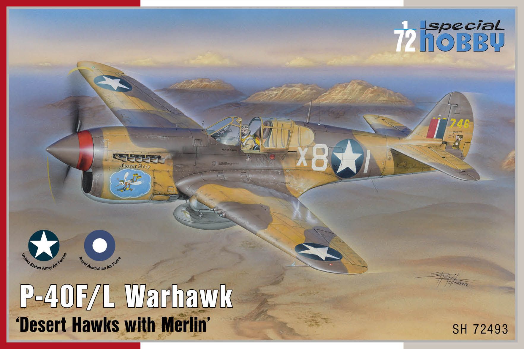 Model kit 1/72 P-40F/L Warhawk 'Desert Hawks w/ Merlin' (Special Hobby)