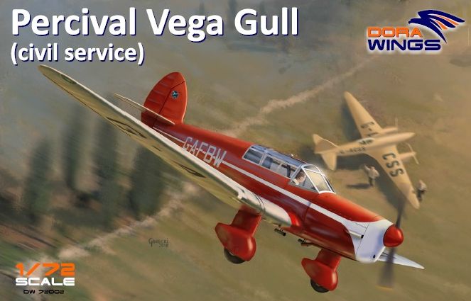 Model kit 1/72 Percival Vega Gull "civil registration" (Dora Wings)