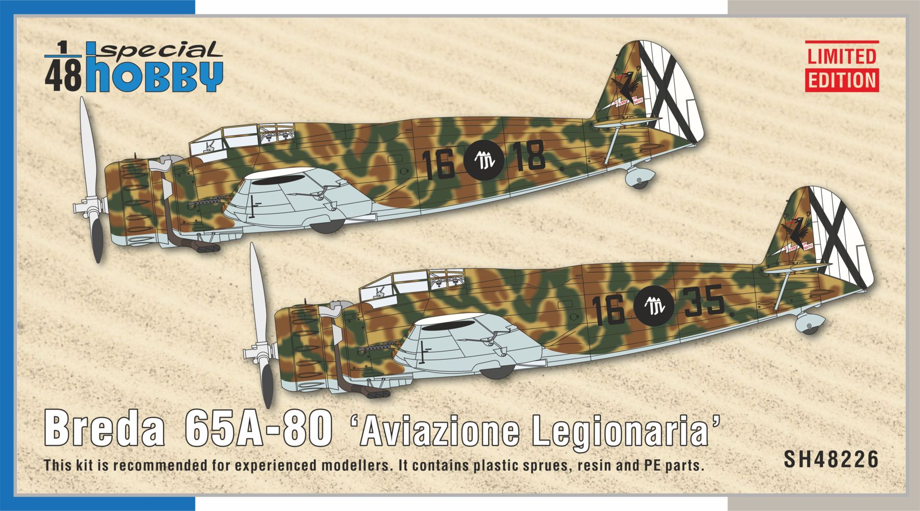 Model kit 1/48 Breda 65A-80 'Aviazione Legionaria' (2x camo) (Special Hobby)
