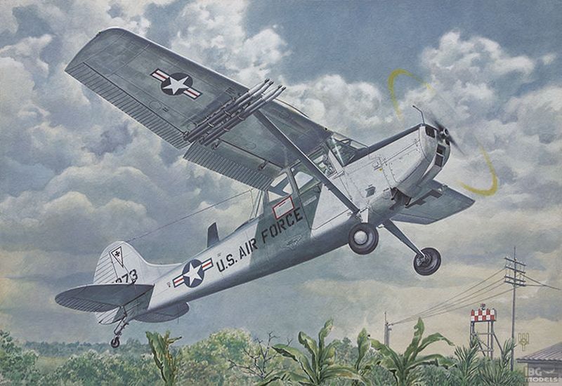 Model kit 1/48 Cessna L-19/O-1 Bird Dog (Roden)