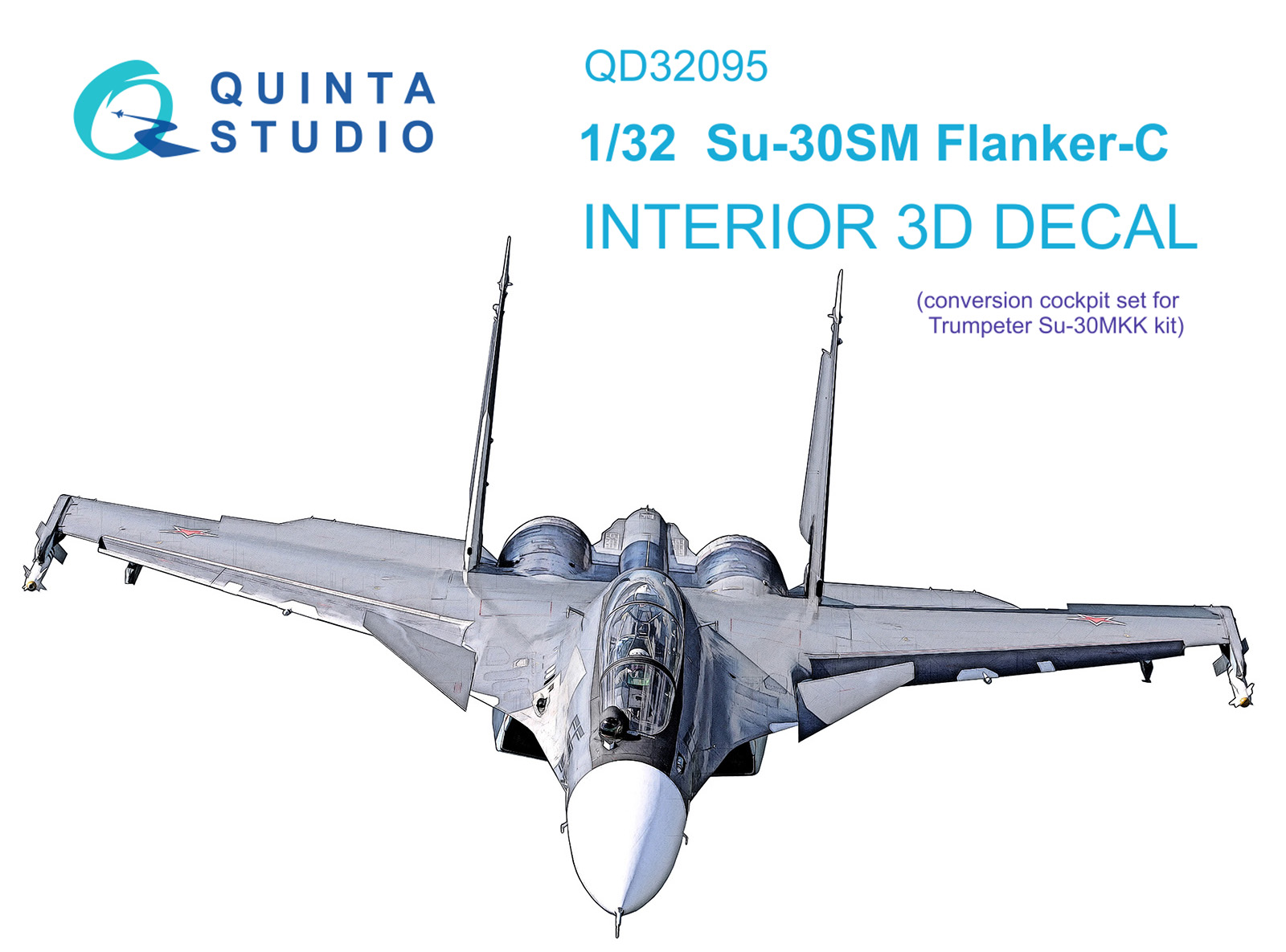 Su-30SM 3D-Printed & coloured Interior on decal paper (conversion for Trumpeter Su-30MKK)