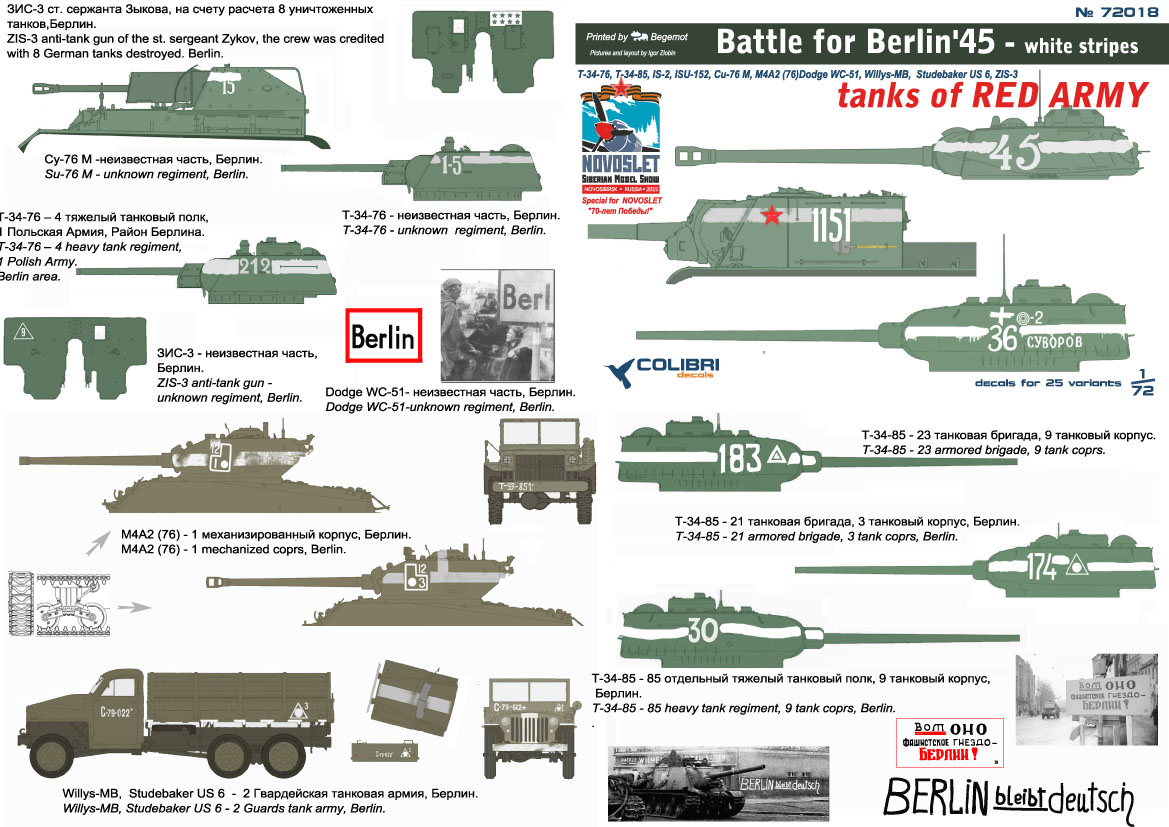 Decal 1/72 Battle for Berlin 45 - whinte band (Colibri Decals)