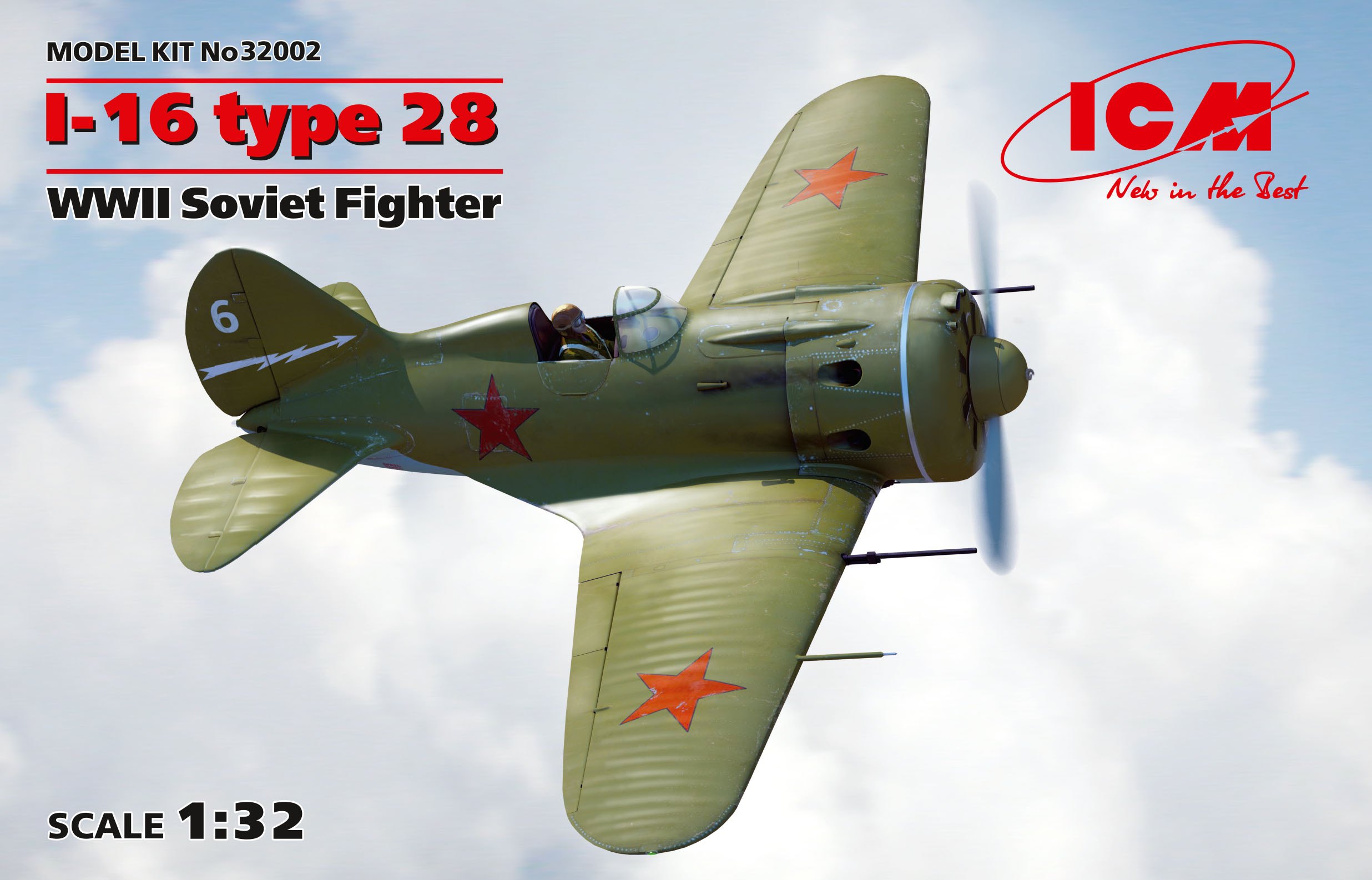 Model kit 1/32 I-16 type 28, Soviet Fighter WWII (ICM)