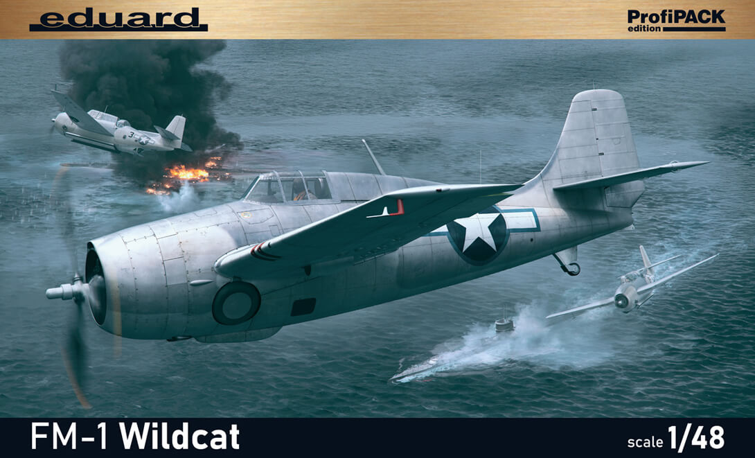Model kit 1/48 Grumman FM-1 Wildcat Fleet Air Arm x 2 and US Navy x 4 (Eduard kits)