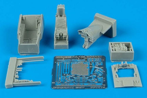 Additions (3D resin printing) 1/72 McDonnell-Douglas F/A-18A Hornet cockpit (designed to be used with Hasegawa kits) 