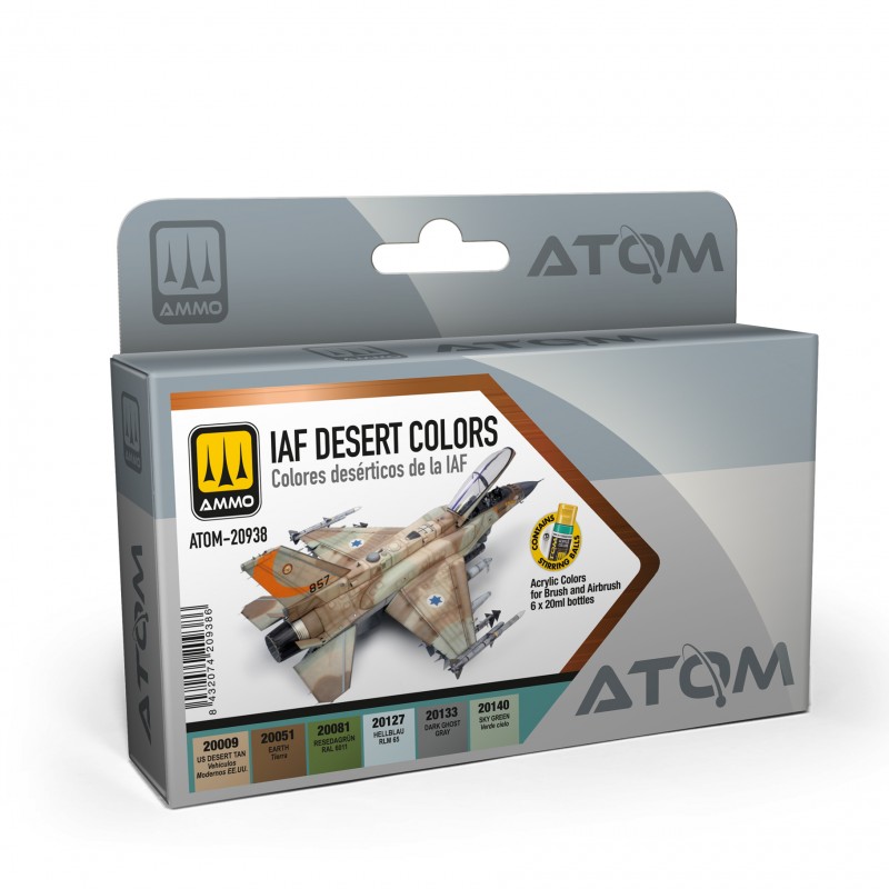 ATOM IAF Desert Colors Set 20 ml x 6 (Ammo Mig)