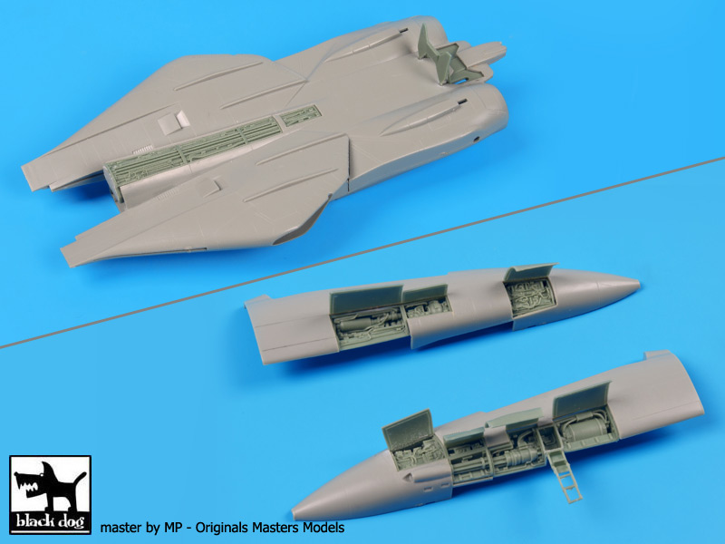 Additions (3D resin printing) 1/72 Grumman F-14A Tomcat electronics, spine detail and dive brakes (designed to be used with Academy kits) 