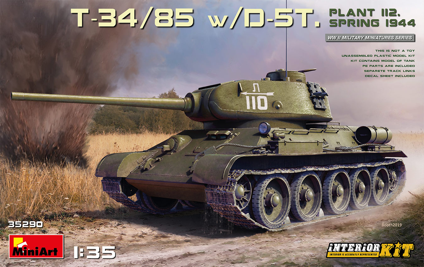 Model kit 1/35 Soviet T-34/85 w/D-5T. PLANT 112 (MiniArt)