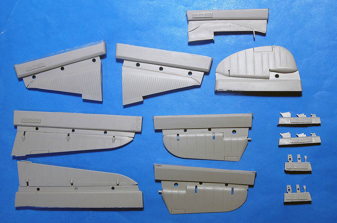 Additions (cast) 1/48 TBD-1 Devastator Stabilizers and steering surfaces (GWH) (Vector) 