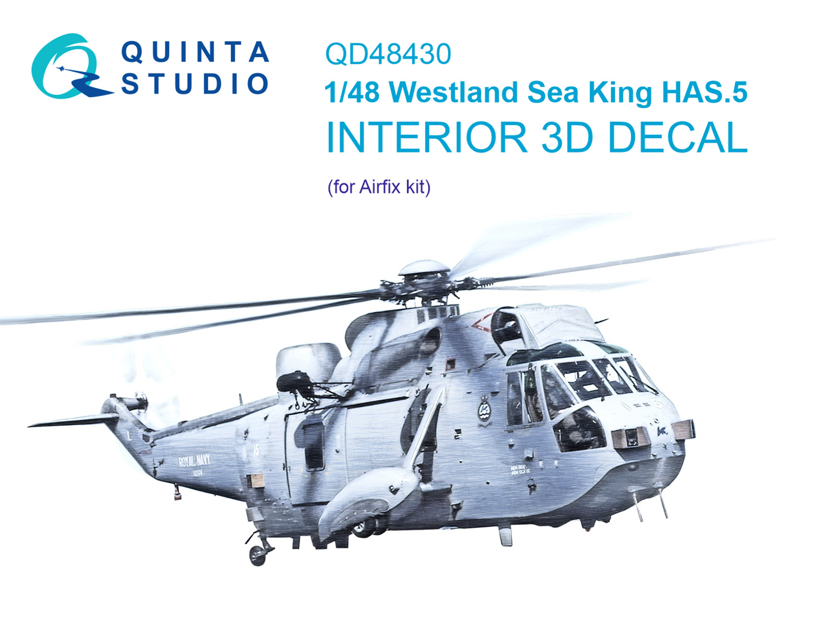 Westland Sea King HAS.5 3D-Printed & coloured Interior on decal paper (Airfix)