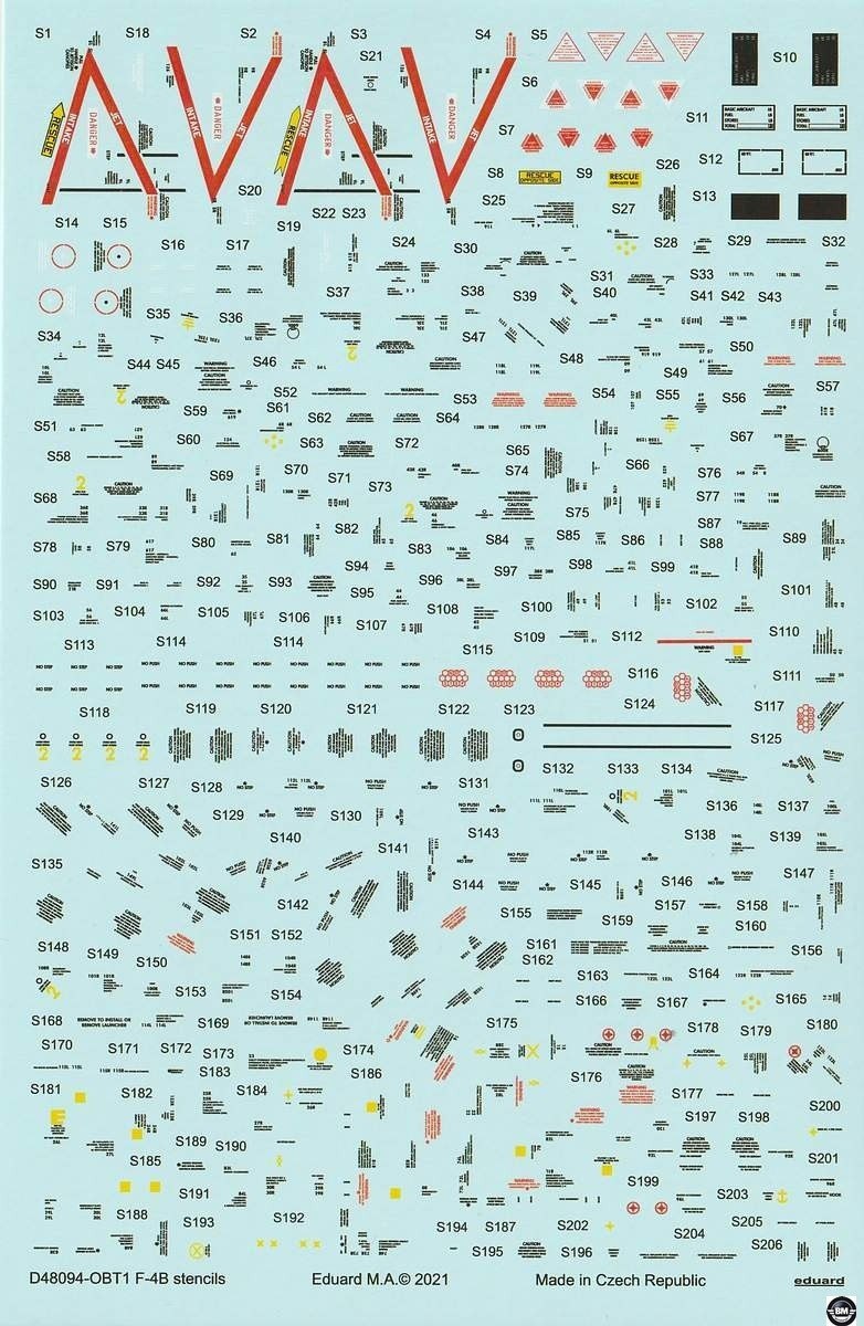 Decal 1/48 F-4B stencils (TAM)