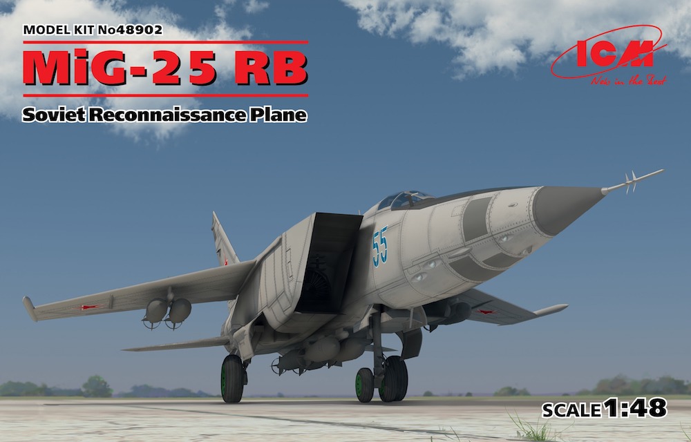 Model kit 1/48 MiG-25 RB Soviet Reconnaissance Plane (ICM)