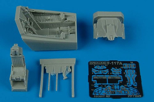Additions (3D resin printing) 1/72 Lockheed F-117A Nighthawk cockpit set (designed to be used with Academy kits) 