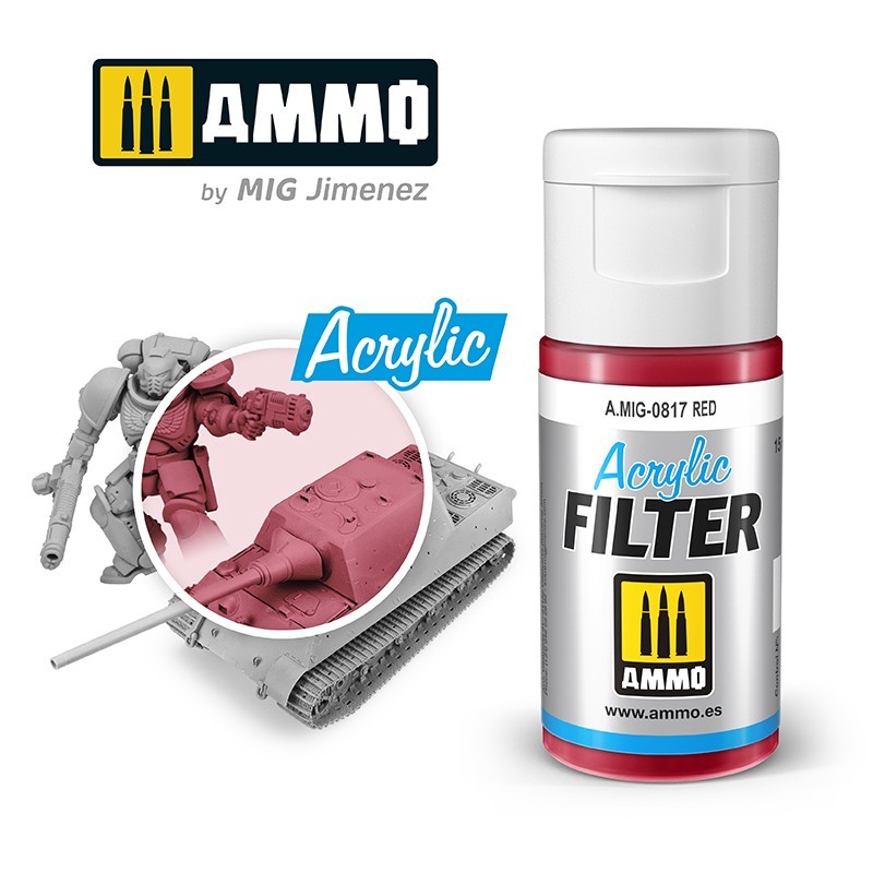 ACRYLIC FILTER Red (15mL) (Ammo Mig)