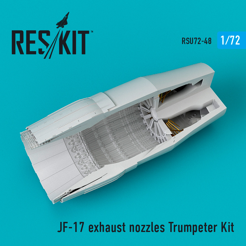 Additions (3D resin printing) 1/72 Pakistani JF-17 Fighter exhaust nozzle (ResKit)